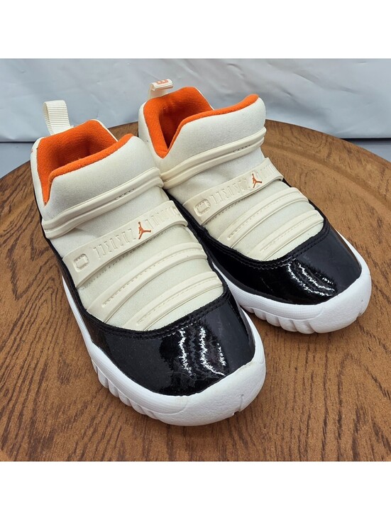 Jordan Other - Jordan 11 Baby Slip On Sneakers Black White Orange Low Top Size 9C BQ7102-108
